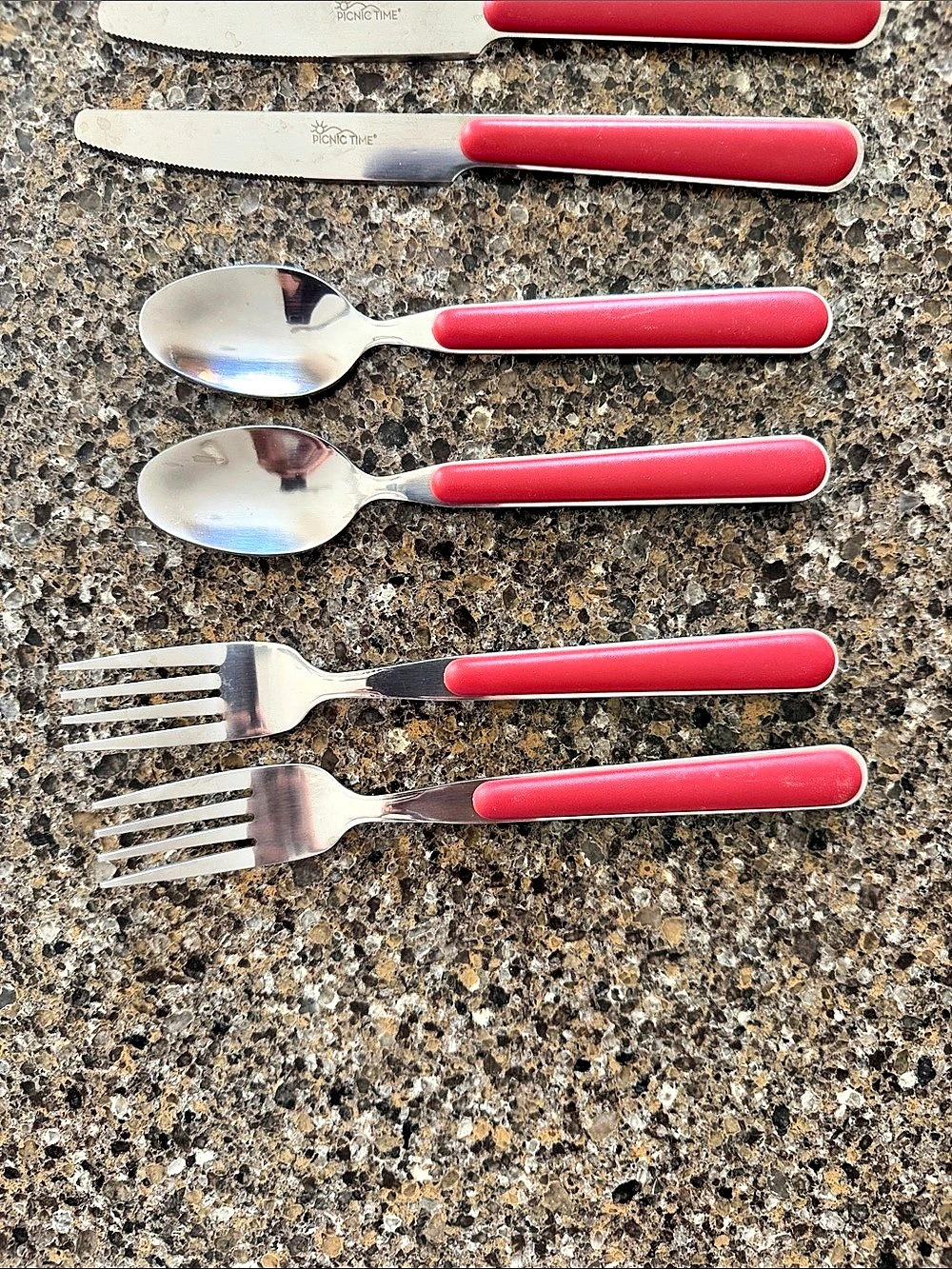 Picnic Time Red & White Dinnerware Set - 2 of each - Picture 3 of 7